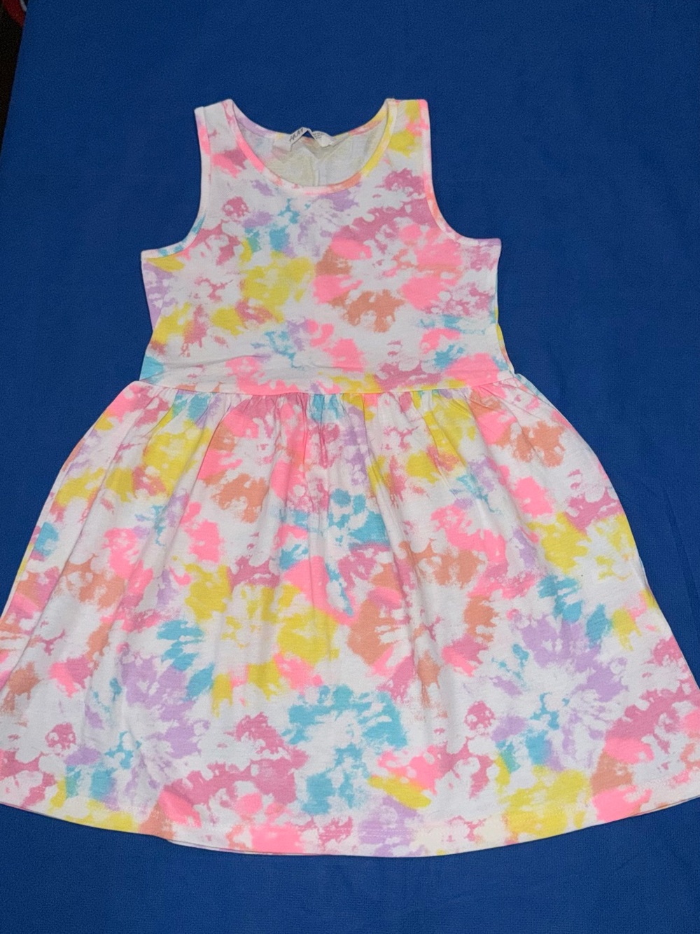H&M Girls' Pastel Tie-Dye Sleeveless Dress - Pink, Yellow, Blue, Purple, Cream